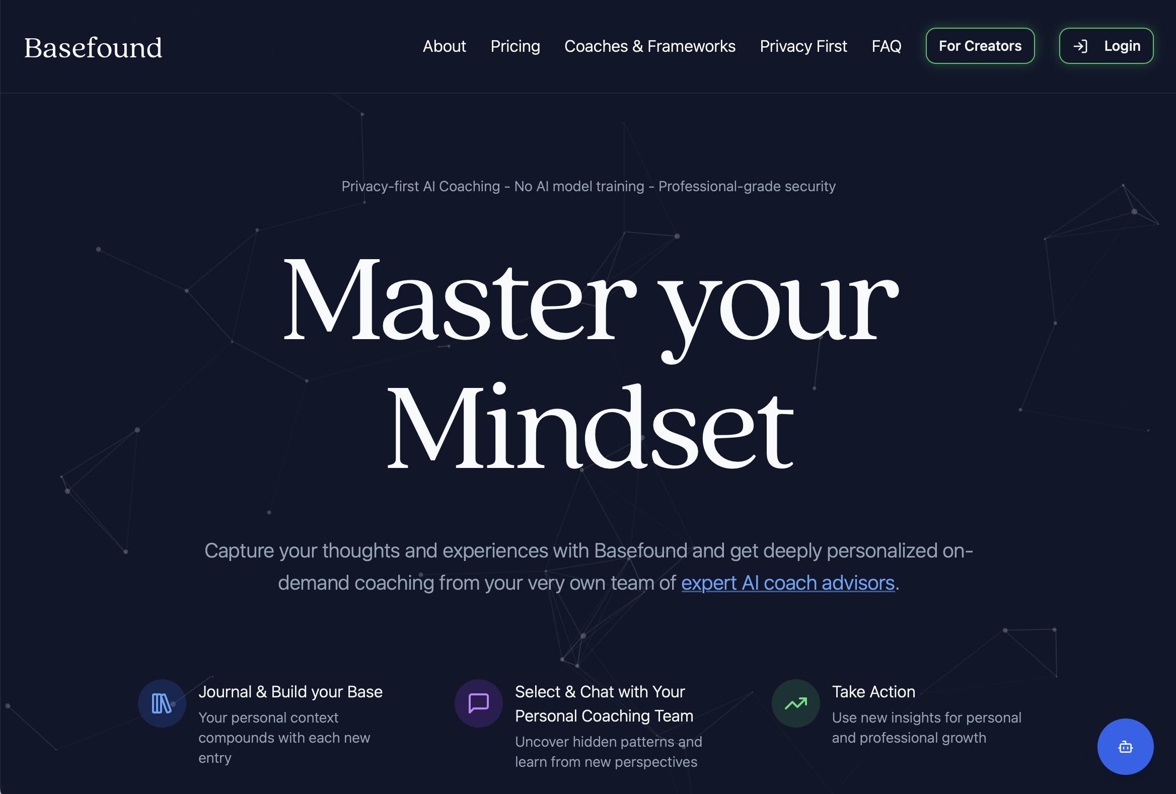 Basefound - Privacy-First Personal Development